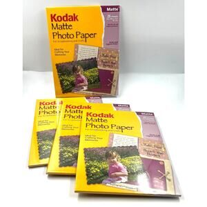 Kodak 8.5x22" Matte Photo Paper Lot 4 Packs 25‎ Sheets Total 100 NEW InkJet